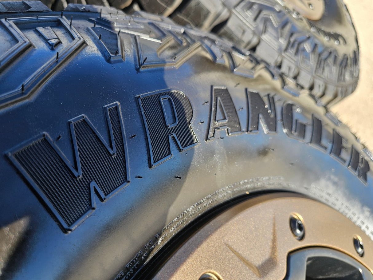 18" Dodge Ram 1500 TRX Beadlock OEM bronze RHO wheels rims 2735 tires NEW 35" Texas Truck Tire