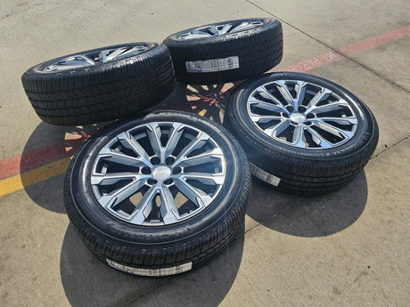 22" Chevy Tahoe Silverado Suburban OEM wheels rims 2025 2026 NEW MICHELIN Texas Truck Tire
