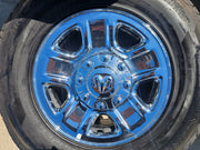 18" Dodge Ram 2500 3500 STEEL chrome OEM 2473 wheels rims CONTINENTAL Texas Truck Tire