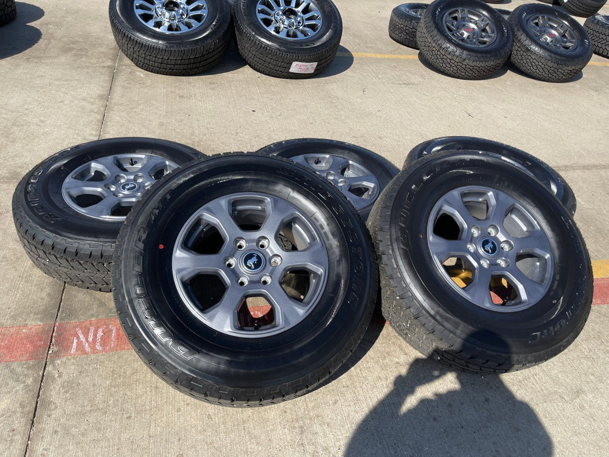 17" Ford Bronco HERITAGE wheels rims OEM tires NEW 10384 NEW Texas Truck Tire
