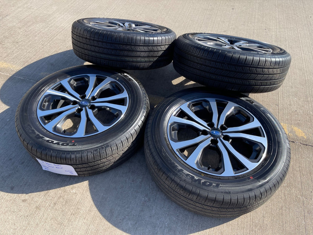18" Subaru Outback Legacy Forester OEM wheels rims 68869 tires NEW TOYO Texas Truck Tire