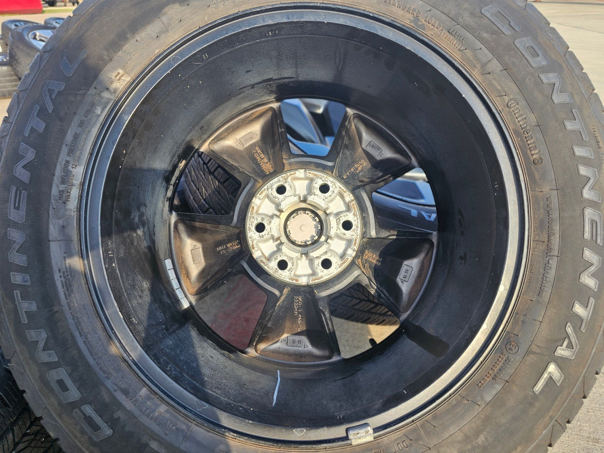 20" Ram 1500 OEM LIMITED Laramie wheels rims black 2675 2722 CONTINENTAL Texas Truck Tire