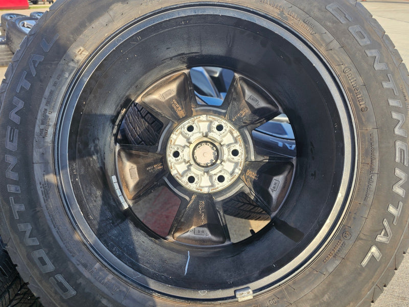 20" Ram 1500 OEM LIMITED Laramie wheels rims black 2675 2722 CONTINENTAL Texas Truck Tire
