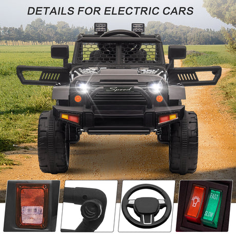 12V Battery-Powered Kids Ride-On Off-Road Truck Toy with Parent Remote Control
