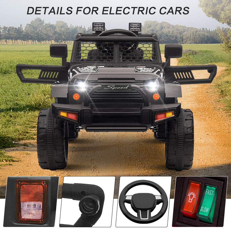 12V Battery-Powered Kids Ride-On Off-Road Truck Toy with Parent Remote Control