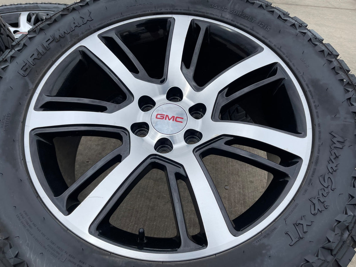 22" Cadillac Escalade Platinum OEM 4738 wheels rims tires 35" Texas Truck Tire