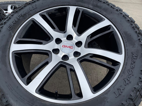 22" Cadillac Escalade Platinum OEM 4738 wheels rims tires 35" Texas Truck Tire