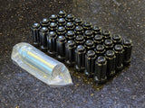 (32) 14x1.5 lug nuts black RAM 2500 3500 Chevy Silverado GMC Sierra lugs Texas Truck Tire