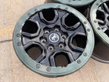 17" Ford Bronco SASQUATCH wheels rims BEADLOCK 10388 Ranger 2024 2025 2026 GREEN Texas Truck Tire