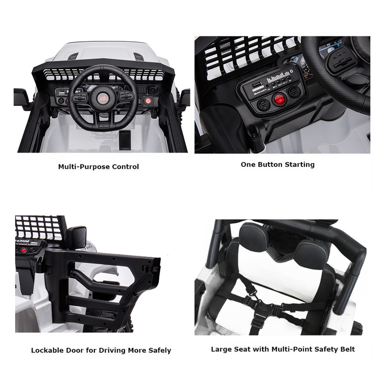 Electric 4-Wheel Kids Ride-On Car with Remote Control - 12V Battery Powered