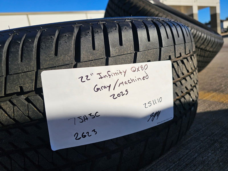 22" Infiniti QX80 QX56 Nissan Titan Armada OEM 94236 wheels rims 2025 2026 NEW Texas Truck Tire