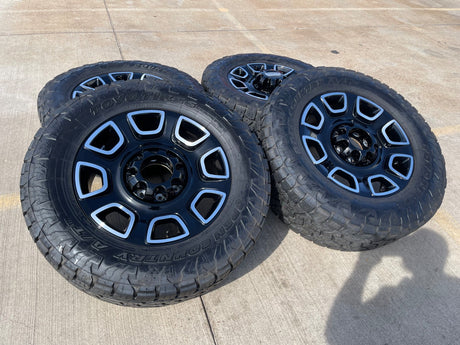 20" Ford F-250 F-350 OEM 10486 Lariat wheels rims 2024 2025 2026 TOYO 35" Texas Truck Tire