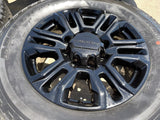 20" GMC Sierra Chevy 2500 OEM 5957 BLACK DIAMOND wheels rims 2024 2025 2026 NEW Texas Truck Tire