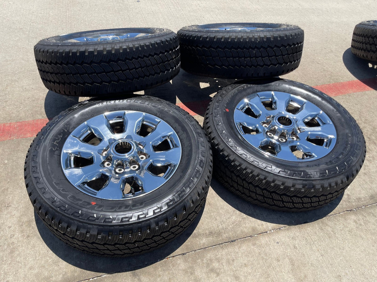 20" Ford F-250 King Ranch Lariat OEM 10100 rims wheels CHROME NEW BRIDGESTONE Texas Truck Tire