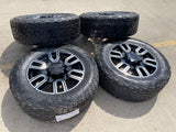 20" GMC Sierra AT4 2500 3500 OEM wheels rims 5950 Silverado tires TOYO A/T3 Texas Truck Tire