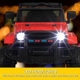 Electric 12V Red Kids Ride-On Truck with 2.4G Remote Control and 3 Speed Modes