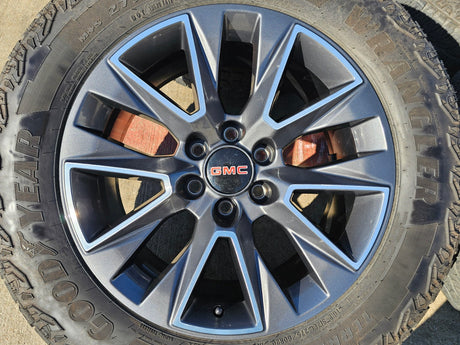 20" Chevy Tahoe Silverado OEM 5919 wheels rims GMC Yukon tires GOODYEAR Texas Truck Tire