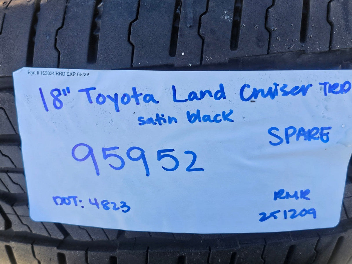 18" Toyota Land Cruiser OEM TRD black wheel rim 95952 Tundra Sequoia Texas Truck Tire
