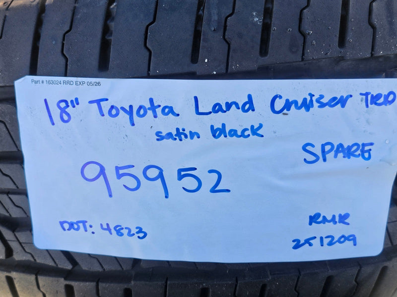 18" Toyota Land Cruiser OEM TRD black wheel rim 95952 Tundra Sequoia Texas Truck Tire