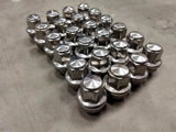 (24) 14x1.5 OEM Ford lug nuts polished F-150 Expedition OE 2015-2026 Texas Truck Tire