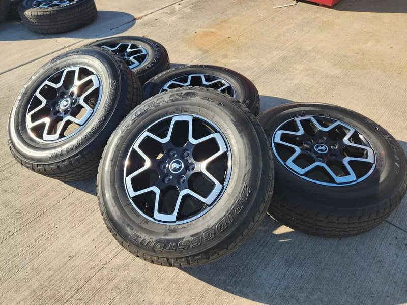 18" Ford Bronco wheels rims black 10389 Ranger tires 2022 2023 2024 2025 Texas Truck Tire