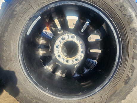 20" GMC Sierra Chevy 2500 OEM 5957 BLACK DIAMOND wheels rims 2024 2025 GOODYEAR Texas Truck Tire