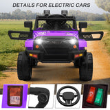 12V Kids Ride-On Power Wheels Remote Control Truck Vehicle Purple