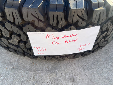 18" Jeep Wrangler Grand Cherokee Gladiator OEM 9331 wheels rims NEW BFG Texas Truck Tire