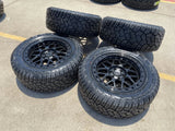20x9 20" KMC KM549 Ford Expedition F-150 6x135 wheels rims tires 33" NEW Texas Truck Tire