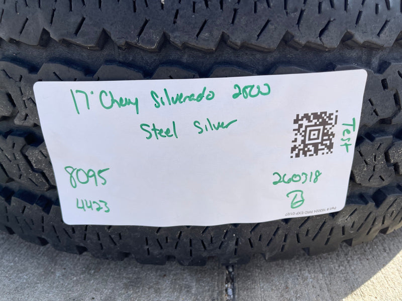 17" Chevy Silverado GMC Sierra 2500 OEM 8095 wheels rims FIRESTONE TRANSFORCE AT Texas Truck Tire
