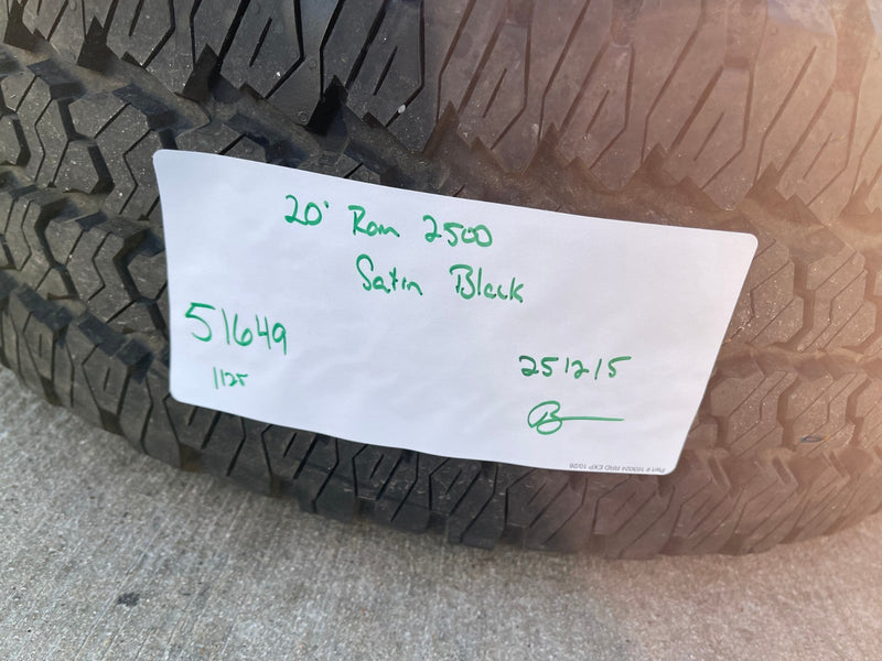 20" Dodge Ram 2500 3500 LARAMIE OEM 51649 wheels rims A/T2 2025 2026 Texas Truck Tire
