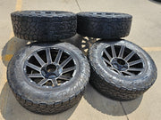 20x10 FUEL Contra D615 Ford F-250 F-350 rims wheels 8x170 -18 TOYO 35" Texas Truck Tire