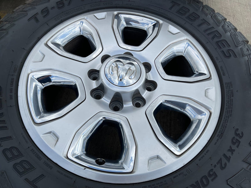 20" Dodge Ram 2500 3500 OEM 2477 CHROME wheels rims tires 35" Texas Truck Tire