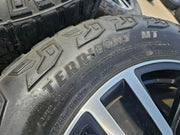 20" GMC Sierra Yukon AT4X Silverado OEM 5914 wheels rims TERRITORY M/T Texas Truck Tire
