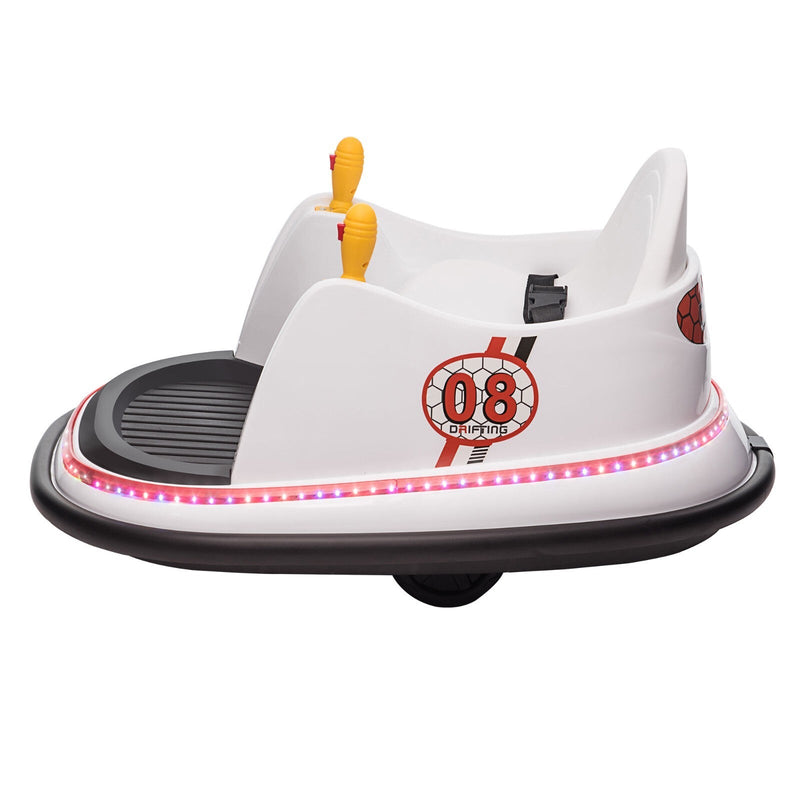 6V Kids Ride-On Bumper Car with Remote Control, 360° Spin and Flashing Lights for Toddlers