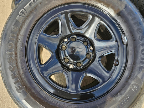 17" Chevy Tahoe PPV OEM Police Package 8111 wheels rims tires FIRESTONE Texas Truck Tire