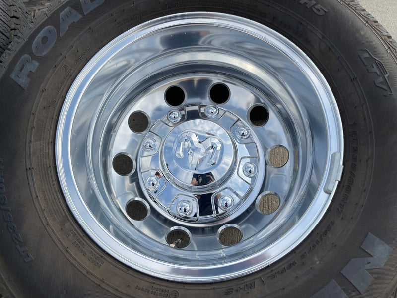 17" Dodge Ram 3500 Dually Laramie 8x200 wheels rims 2701 2702 OEM NEXEN Texas Truck Tire