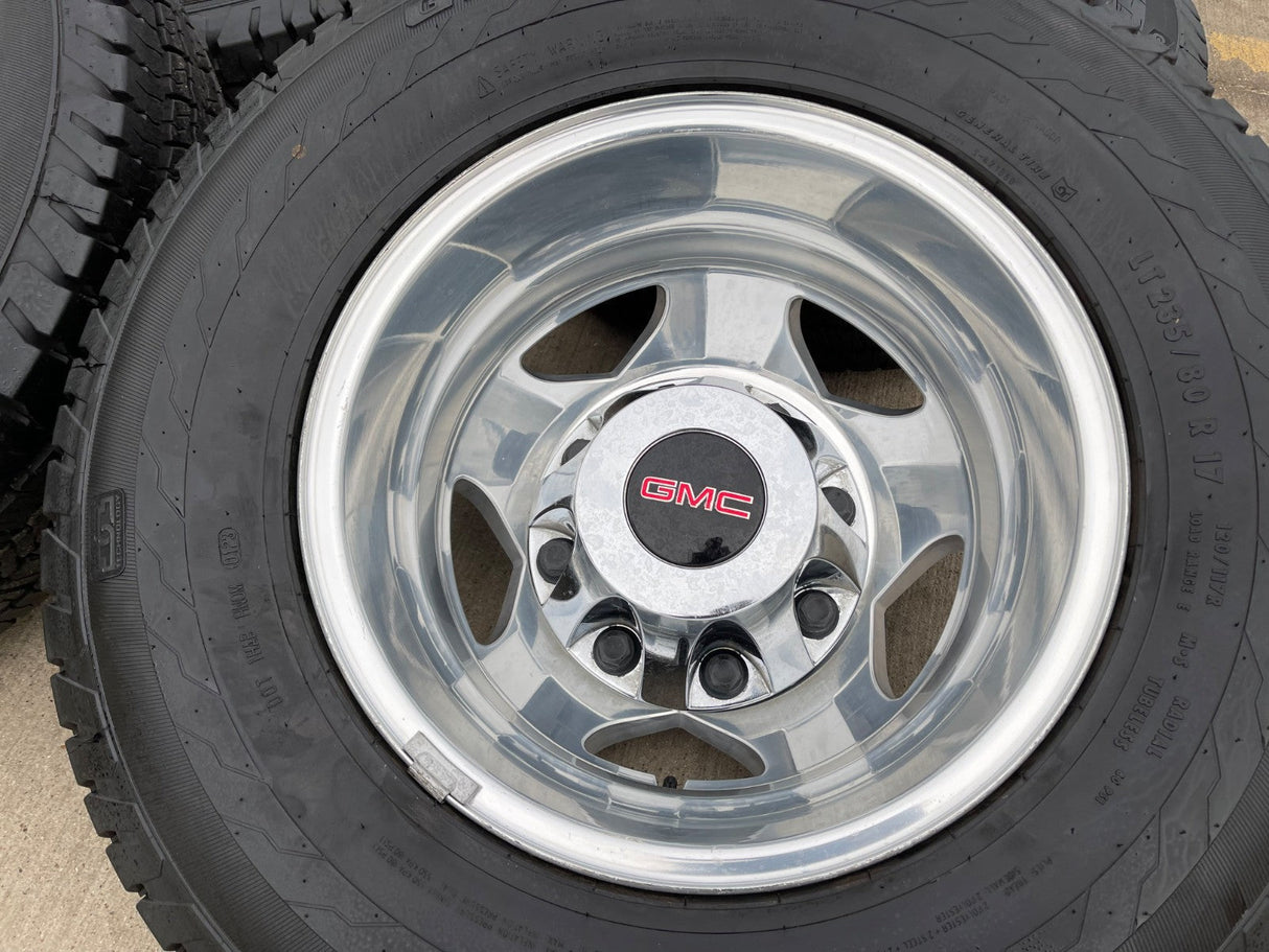 17" GMC Sierra Chevy Silverado 3500 Dually rims wheels OEM 5519 5520 DISCOUNTED Texas Truck Tire
