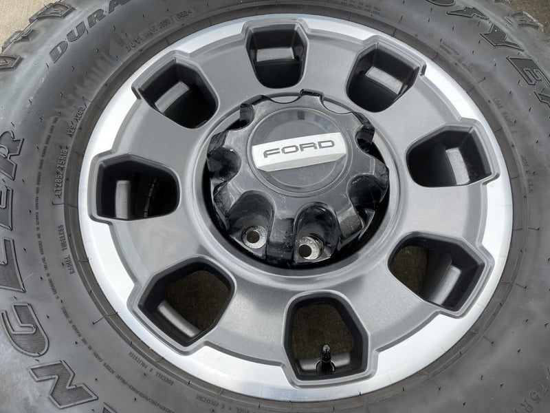 18" Ford F-250 F-350 OEM TREMOR rims wheels 10482 tires 35" DURATRAC R/T Texas Truck Tire