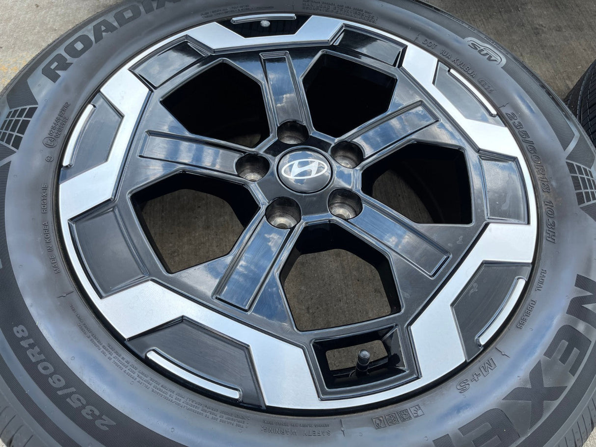 18" Hyundai Santa Fe Cruz OEM wheels rims 52910 Black 2023 2024 2025 2026 Texas Truck Tire