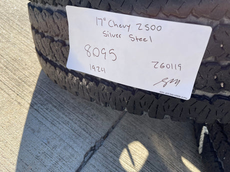 17" Chevy Silverado GMC Sierra 2500 OEM 8095 wheels rims FIRESTONE A/T Texas Truck Tire