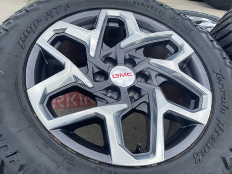 20" GMC Sierra Yukon AT4 Tahoe Silverado OEM wheels rims tires 2022 2023 2024 Texas Truck Tire