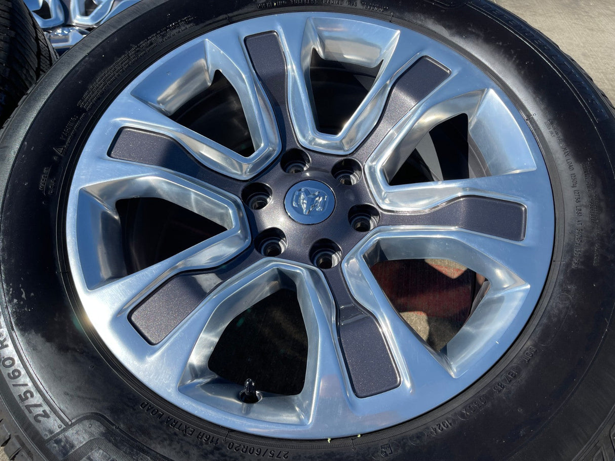 20" Dodge Ram 1500 OEM Laramie Long Horn 2678 2682 wheels rims MICHELIN DEFENDER Texas Truck Tire