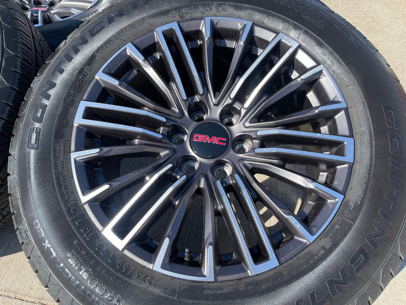 20" GMC Sierra Yukon Chevy Silverado OEM wheels rims 2024 2025 2026 CONTINENTAL Texas Truck Tire