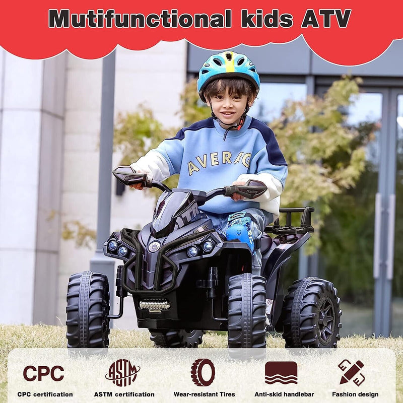 Electric ATV for Kids 3-7 Years Old - Perfect Gift for Children - Four-Wheeler Quad Bike for Boys and Girls