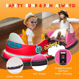 6V Pink Toddler Ride-On Bumper Car with Remote Control and 360° Spin