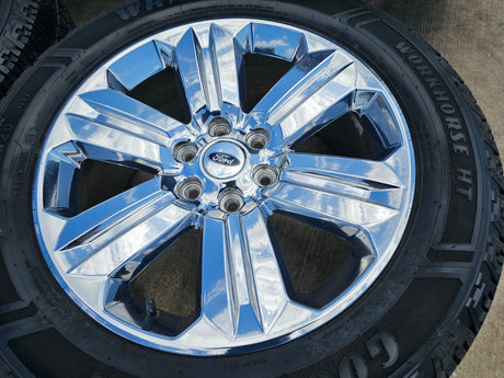 20" Ford F-150 Expedition OEM Lariat rims wheels 10171 CHROME NICE SET Texas Truck Tire