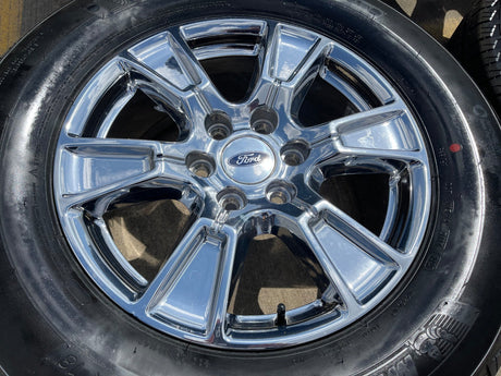 18" Ford F-150 Expedition OEM Lariat CHROME rims wheels 3998 tires NEW MICHELIN Texas Truck Tire