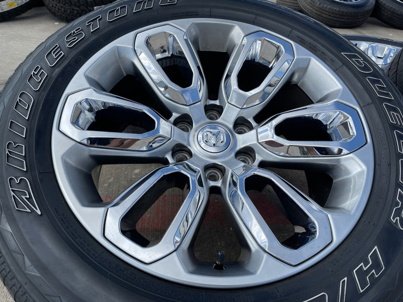 20" Dodge Ram 1500 OEM Laramie Long Horn 2677 wheels rims 2023 2024 2025 2026 Texas Truck Tire