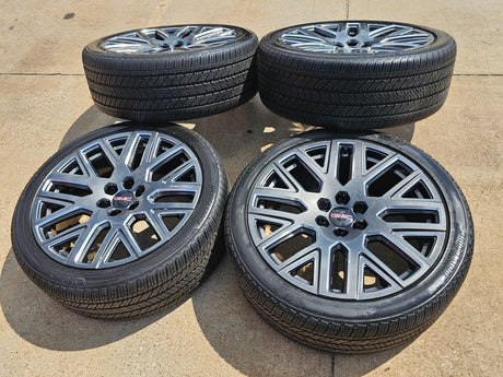 24" GMC Yukon Sierra DENALI OEM wheels rims tires 2022 2023 2024 2025 2026 NEW Texas Truck Tire
